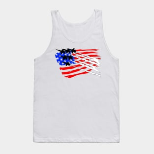 F18 Hornets flyover American Flag V2 Tank Top